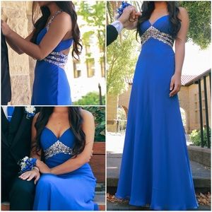 Size 4 blue prom dress worn once